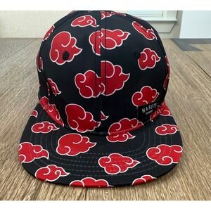 Naruto Shippuden Collection Snapback Cap Hat Black‎ Red Akatsuki Cloud Viz Media